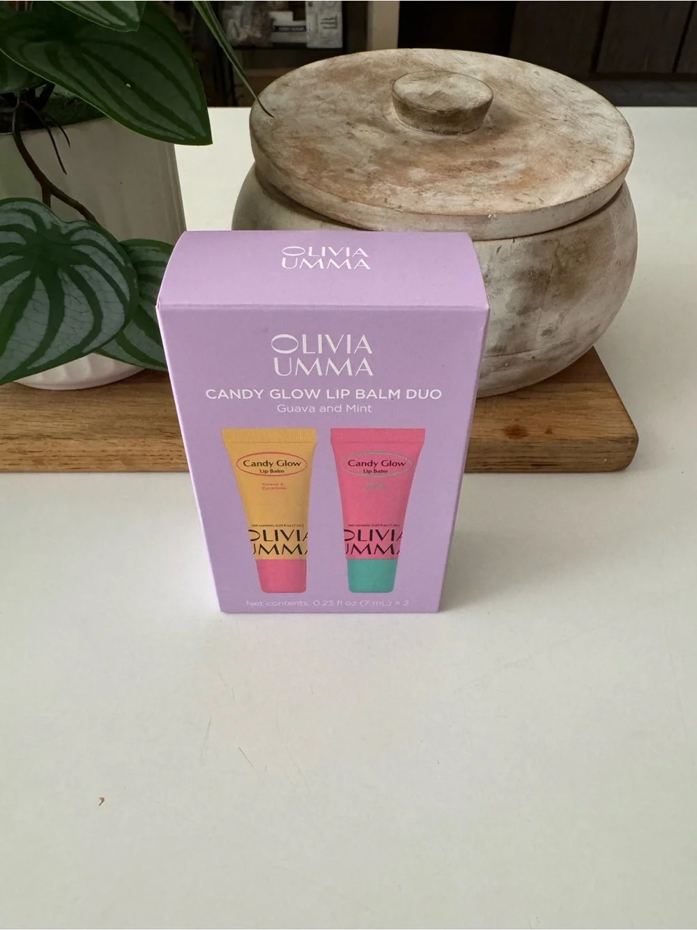Olivia Umma - Candy Glow Lip Balm Duo (Guava and Mint)